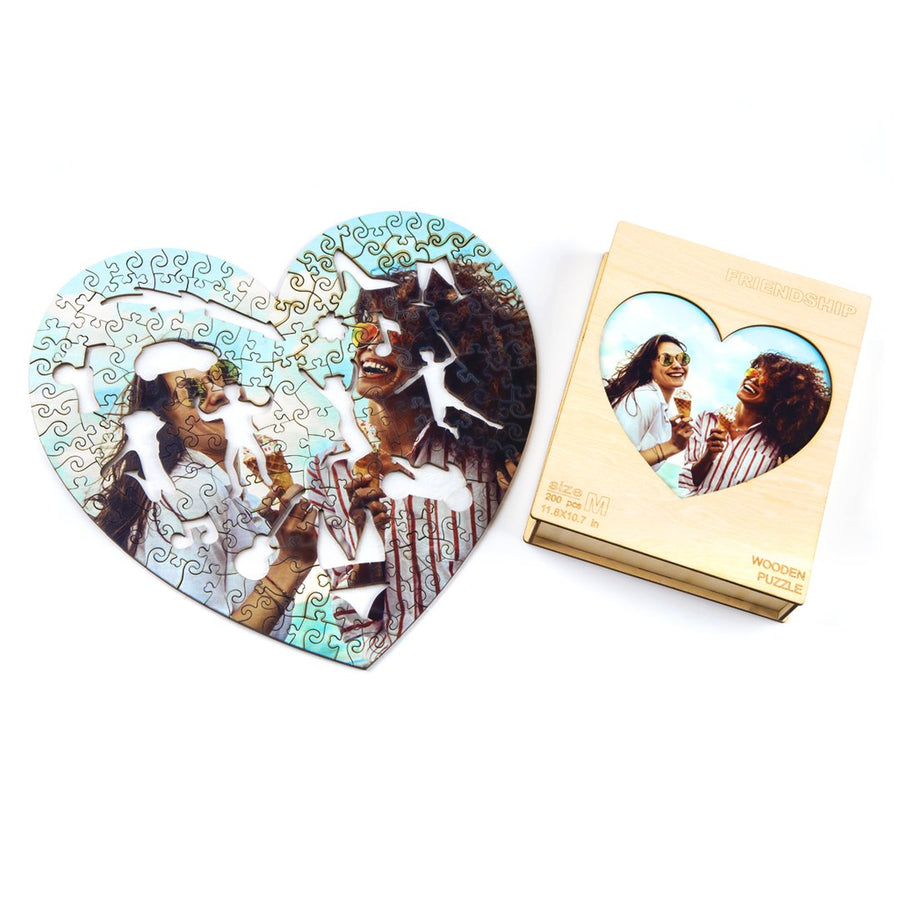 Friendship Love Puzzle - Personalized Wooden 3D Puzzles