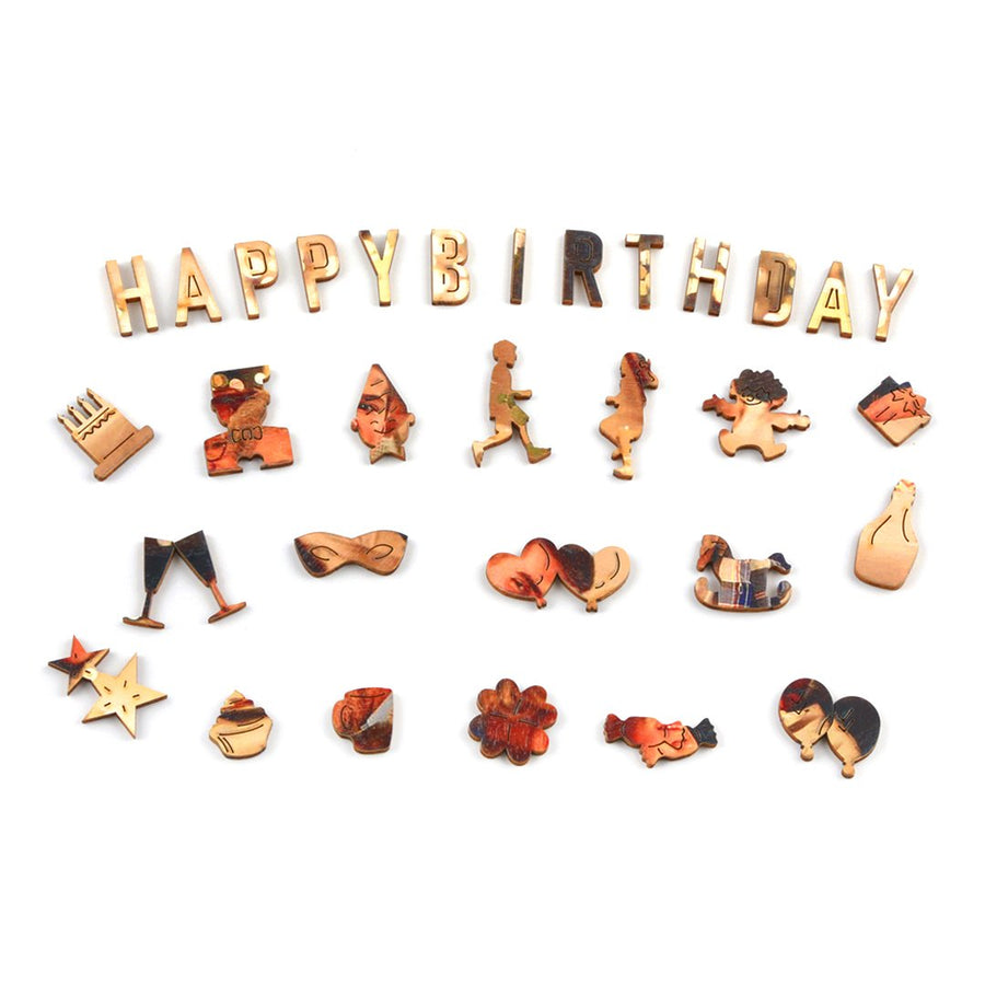 Happy Birthday Puzzle - Personalized Picture Wood 3D Puzzles