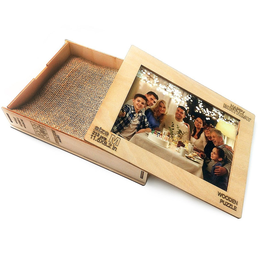Happy Birthday Puzzle - Personalized Picture Wood 3D Puzzles