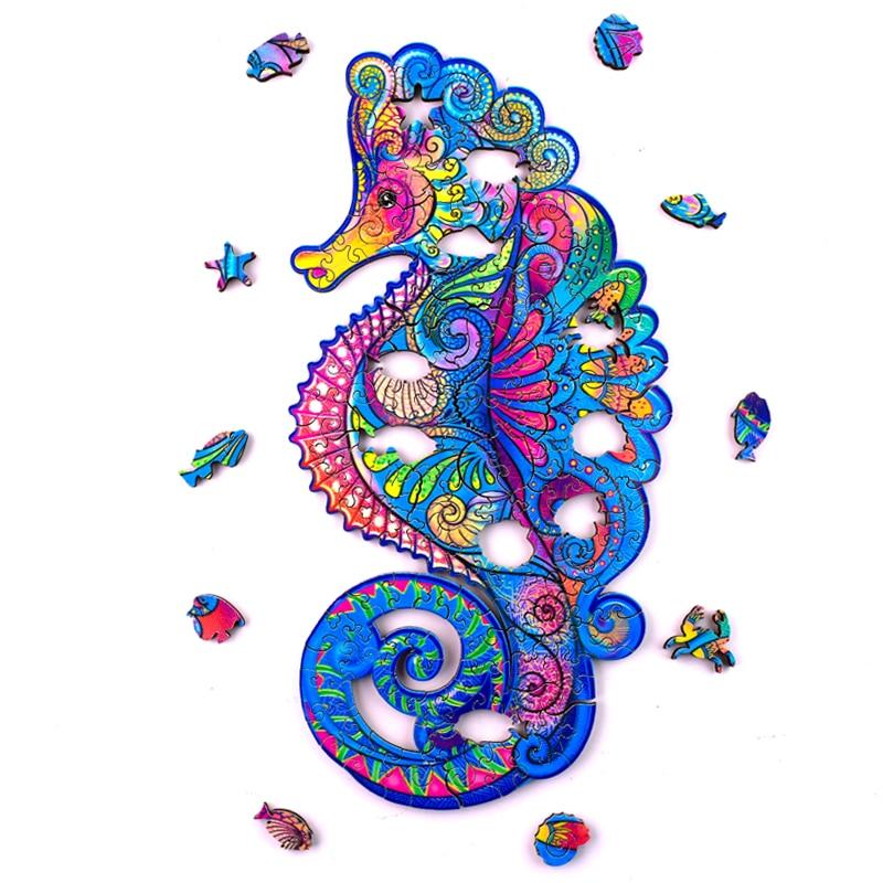 Wander Seahorse- Wooden Jigsaw Puzzle - Large A3 - 11.6" X 16.5"